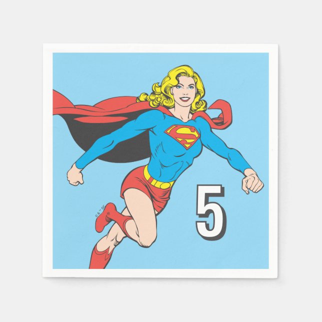 Supergirl Pose 1 Serviette (Vorderseite)