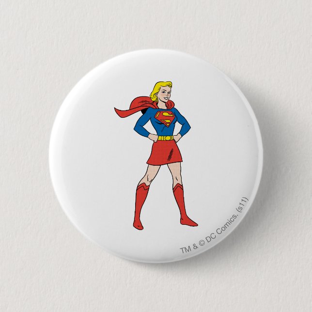 Supergirl-Pose 7 Button (Vorderseite)