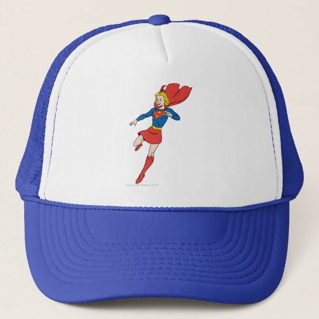 Supergirl-Pose 8 Truckerkappe (Vorderseite)