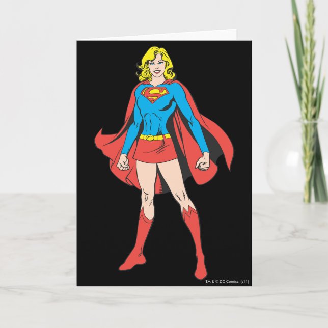Supergirl-Posen Karte (Vorderseite)