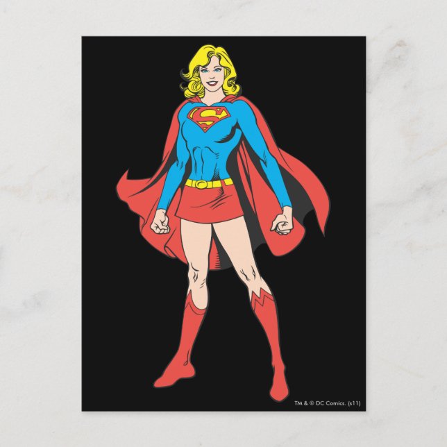Supergirl-Posen Postkarte (Vorderseite)