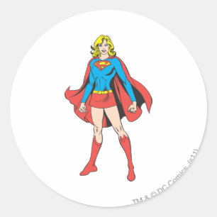 Supergirl-Posen Runder Aufkleber