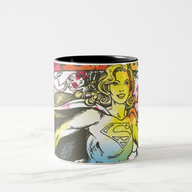Supergirl-Power Zweifarbige Tasse (Mittel)
