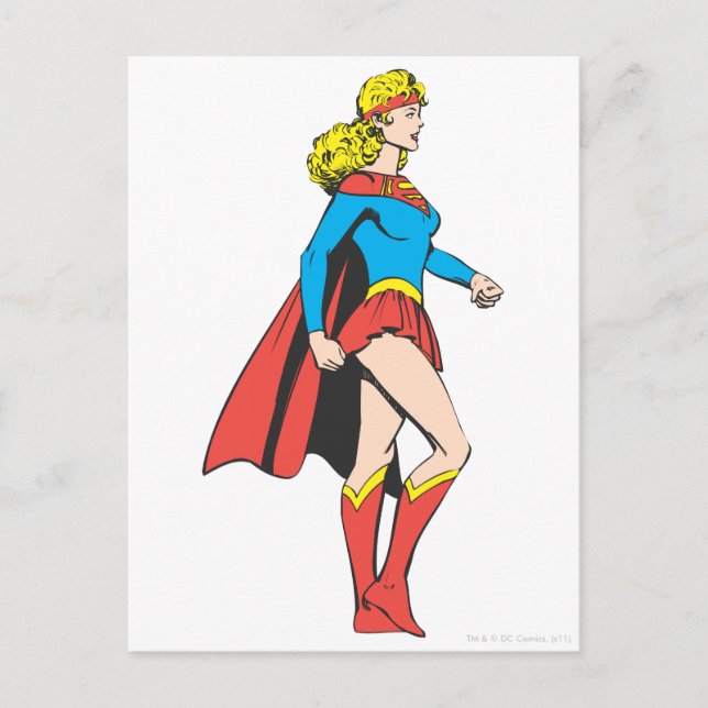 Supergirl-Profil Postkarte (Vorderseite)