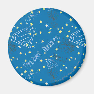 Supergirl Protect Nattern Pattern Magnet