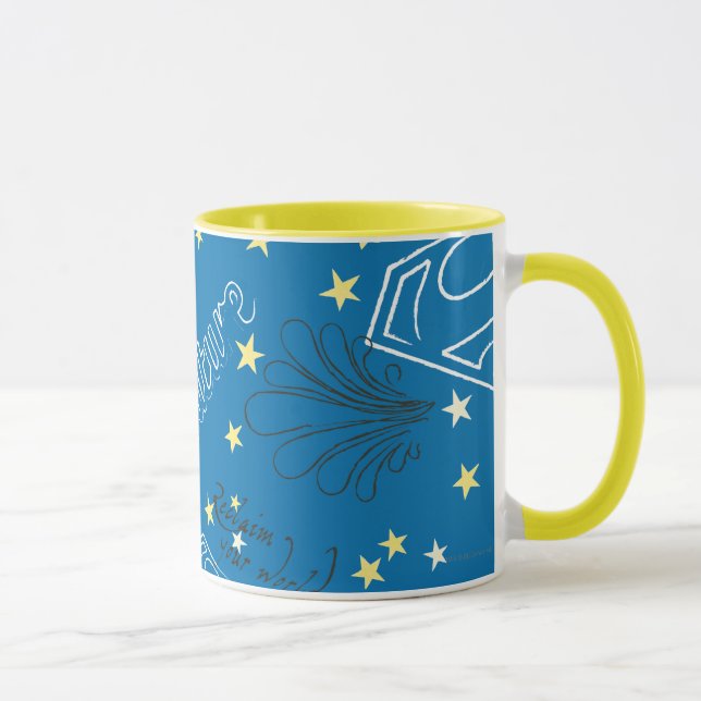 Supergirl Protect Nattern Pattern Tasse (Rechts)