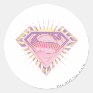 Supergirl Rad Logo Runder Aufkleber