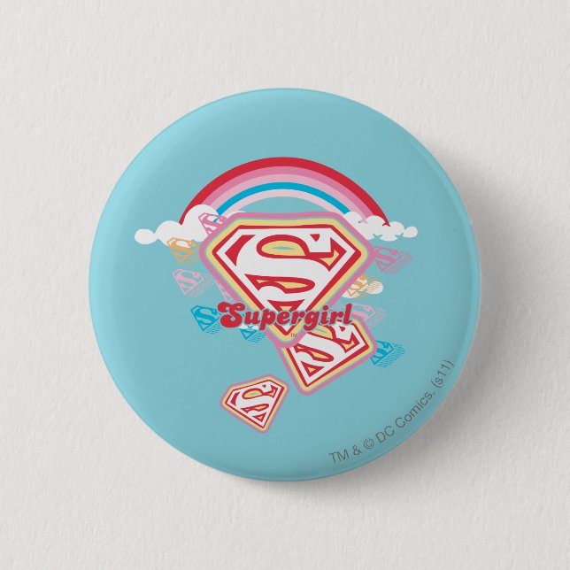 Supergirl Rainbow Button (Vorderseite)