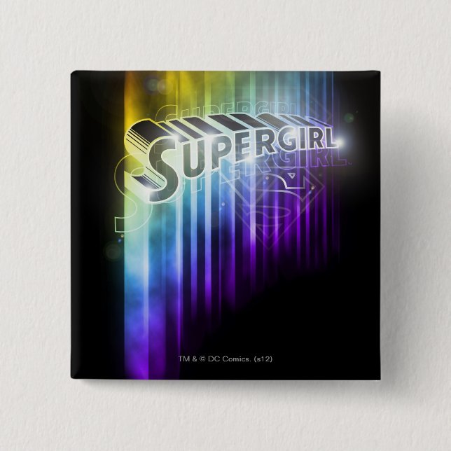 Supergirl Rainbow Button (Vorderseite)