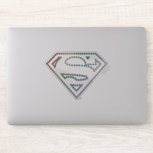 Supergirl-Rainbow-Kontur-Logo Aufkleber (Computer)