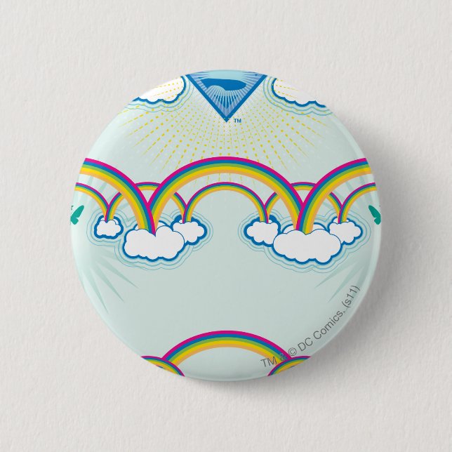 Supergirl Rainbow Pattern Button (Vorderseite)