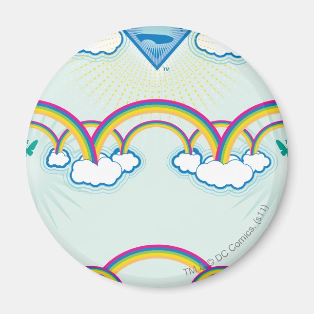 Supergirl Rainbow Pattern Magnet (Vorne)