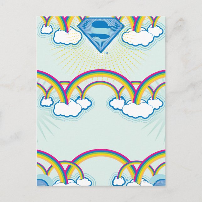 Supergirl Rainbow Pattern Postkarte (Vorderseite)