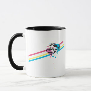 Supergirl Rainbow Stripes Tasse