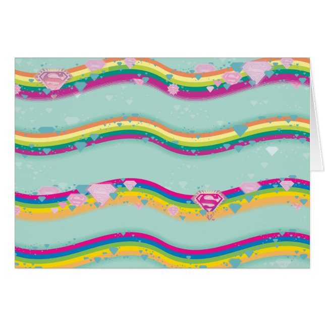 Supergirl Rainbow Waves Green (Vorderseite (Horizontal))