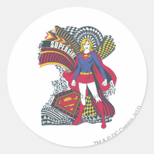 Supergirl Random World 1 Runder Aufkleber