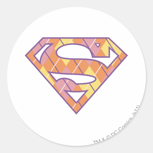 Supergirl-Raute-Logo Runder Aufkleber (Vorderseite)