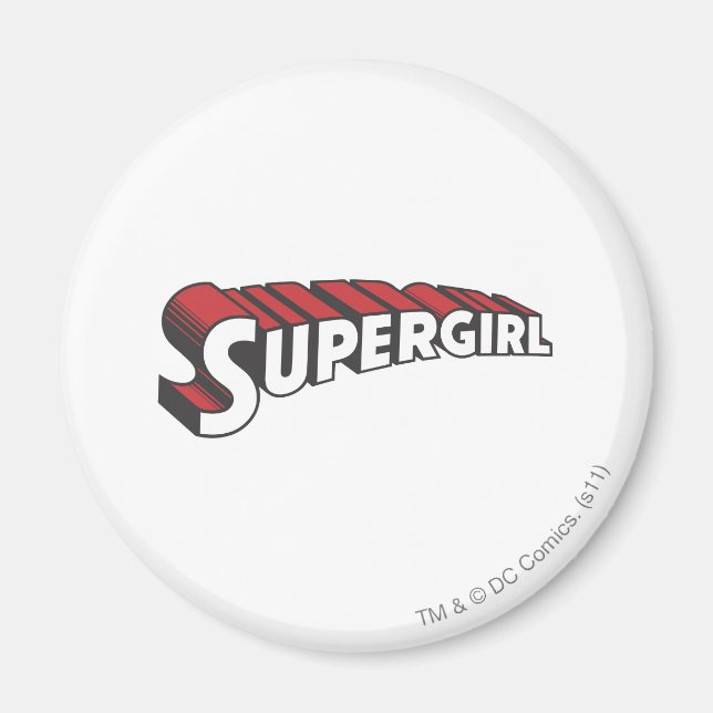 Supergirl Red and White Logo Magnet (Vorne)