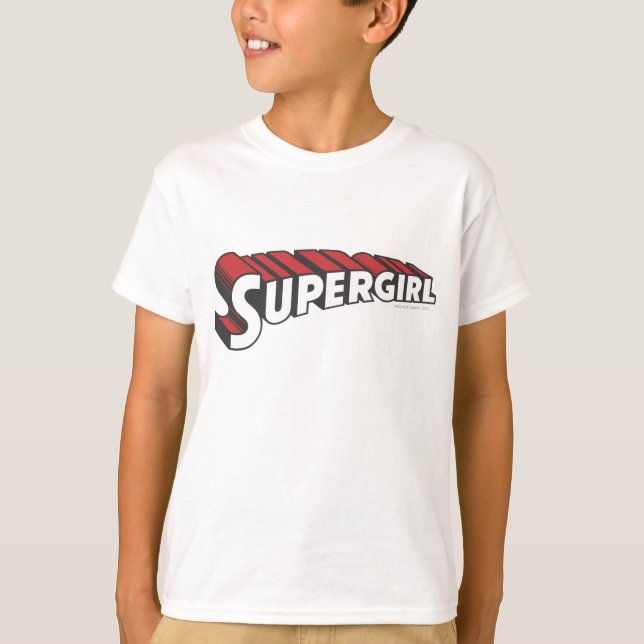 Supergirl Red and White Logo T-Shirt (Vorderseite)
