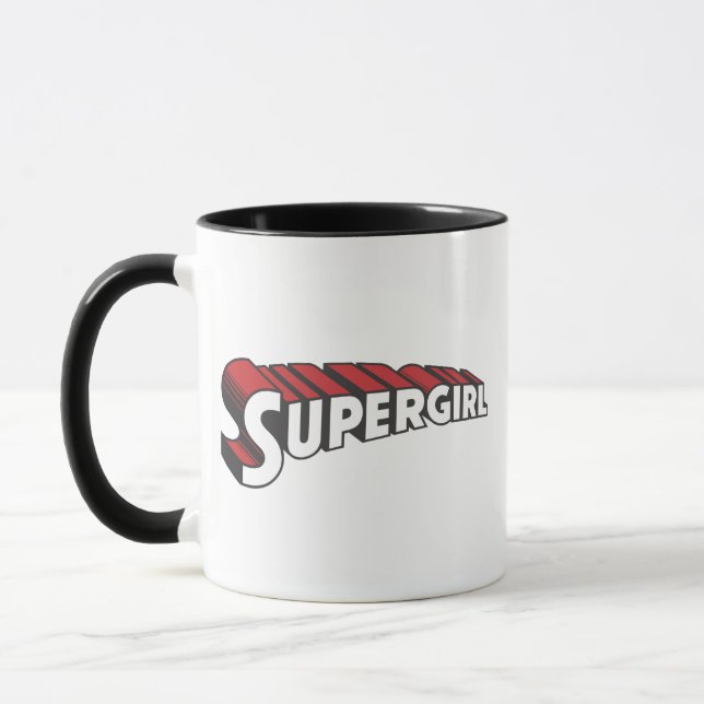 Supergirl Red and White Logo Tasse (Links)