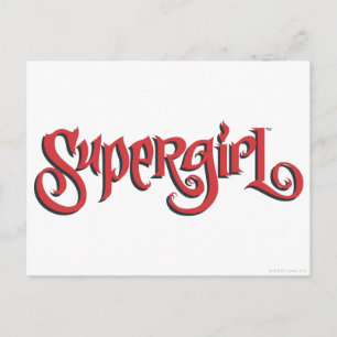 Supergirl Red Logo Postkarte