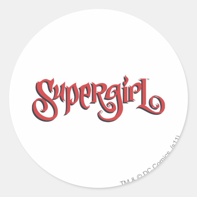Supergirl Red Logo Runder Aufkleber (Vorderseite)