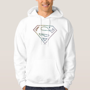 Supergirl Regenbogen-Kontur-Logo Hoodie