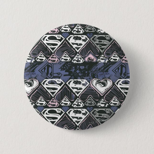 Supergirl Repeat S Pattern Button (Vorderseite)
