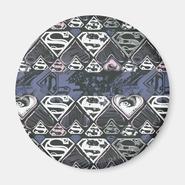 Supergirl Repeat S Pattern Magnet (Vorne)