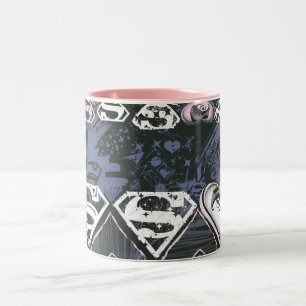 Supergirl Repeat S Pattern Zweifarbige Tasse