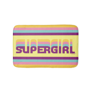 Supergirl Retro Colorshift Graphic Badematte