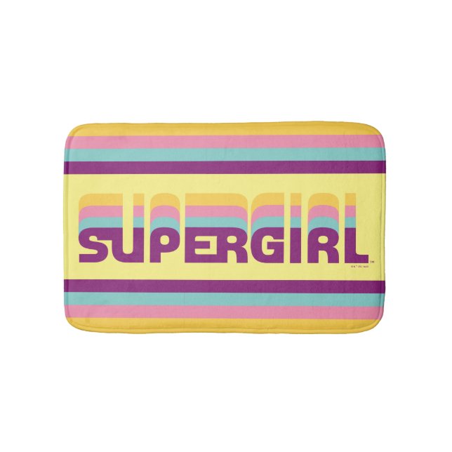 Supergirl Retro Colorshift Graphic Badematte (Vorderseite)