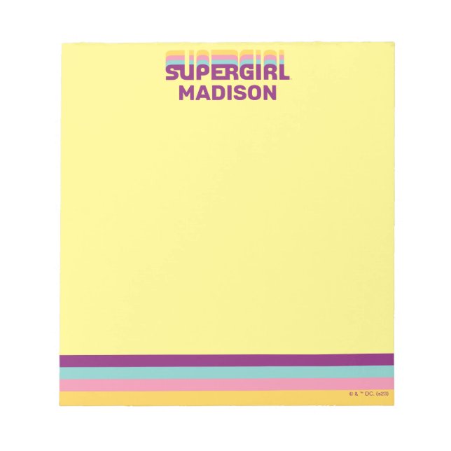 Supergirl Retro Colorshift Graphic Notizblock (Vorderseite)