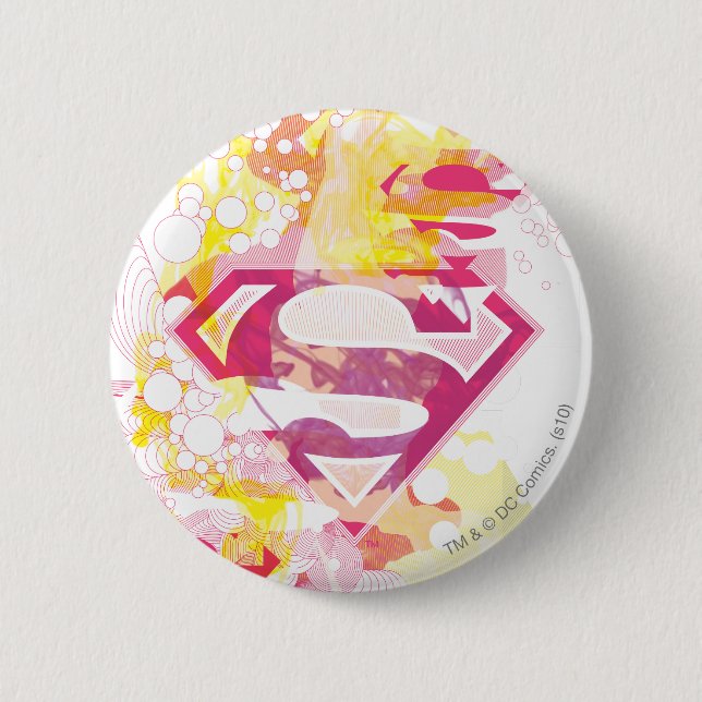 Supergirl Retro Logo Button (Vorderseite)