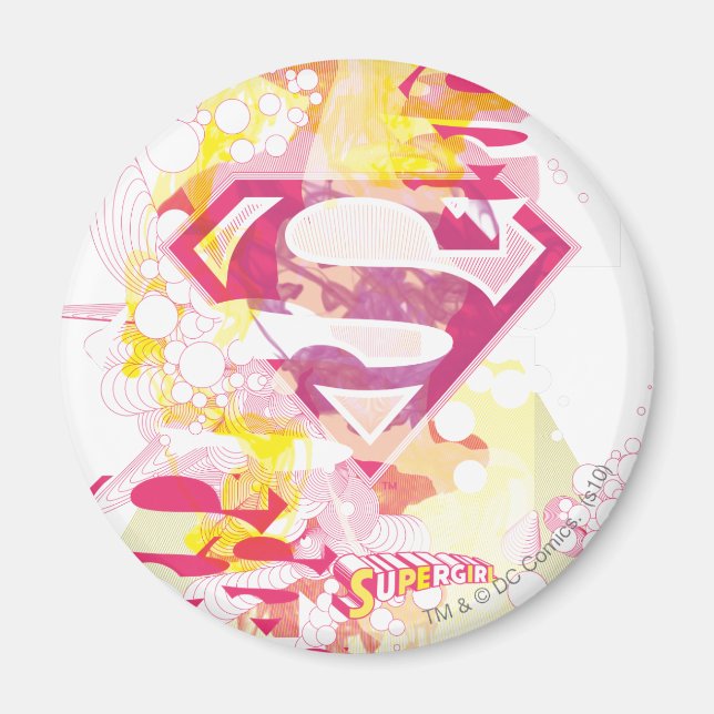 Supergirl Retro Logo Magnet (Vorne)