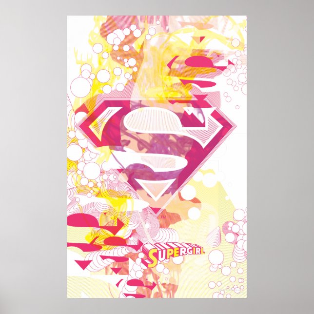 Supergirl Retro Logo Poster (Vorne)