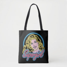 Supergirl Retro Neon Lights Graphic