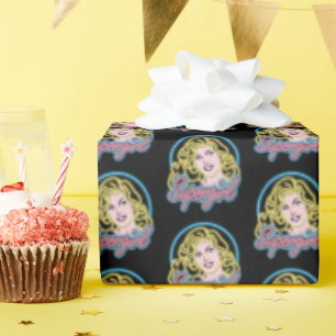 Supergirl Retro Neon Lights Graphic Geschenkpapier