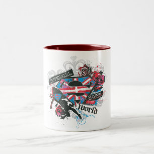 Supergirl Rette die Welt Zweifarbige Tasse