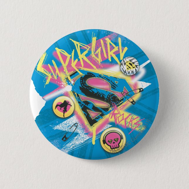 Supergirl Rocks Button (Vorderseite)