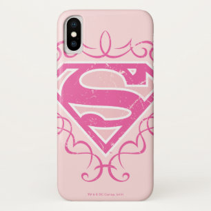 Supergirl rosa Streifen Case-Mate iPhone Hülle