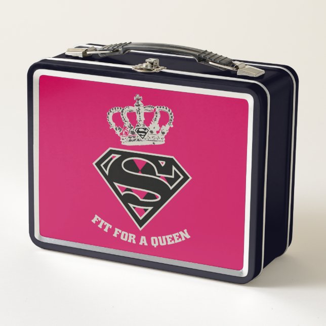 Supergirl S-Schild "Fit for a Queen" Metall Brotdose (Vorderseite)