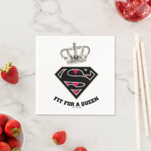 Supergirl S-Schild "Fit for a Queen" Serviette