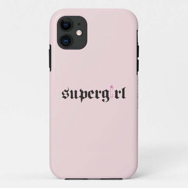 Supergirl Safety Button Letter Case-Mate iPhone Hülle (Rückseite)
