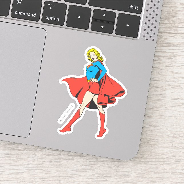 Supergirl schlägt eine Pose Aufkleber (Detail)