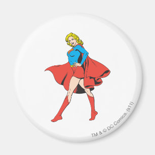 Supergirl schlägt eine Pose Magnet