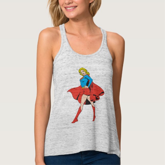 Supergirl schlägt eine Pose Tank Top (Vorderseite)