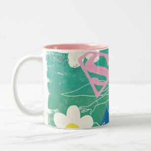 Supergirl Share the Spirit & Liebe Zweifarbige Tasse