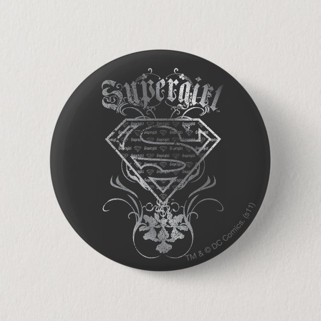 Supergirl Silver Logo Button (Vorderseite)