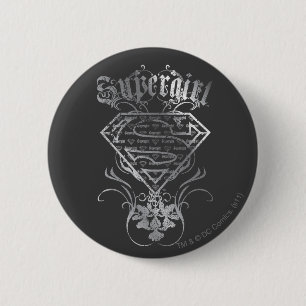 Supergirl Silver Logo Button